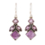 Amethyst dangle earrings, 'Noble Wisdom' - Faceted Four-Carat Amethyst Dangle Earrings from India