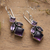 Amethyst dangle earrings, 'Noble Wisdom' - Faceted Four-Carat Amethyst Dangle Earrings from India