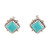 Calcite button earrings, 'Jewels of Intellect' - Calcite Cabochon and Sterling Silver Button Earrings