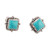 Calcite button earrings, 'Jewels of Intellect' - Calcite Cabochon and Sterling Silver Button Earrings