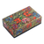 Papier mache decorative box, 'colourful Spring' - Floral Hand-Painted colourful Papier Mache Decorative Box