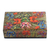 Papier mache decorative box, 'colourful Spring' - Floral Hand-Painted colourful Papier Mache Decorative Box