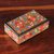 Papier mache decorative box, 'Blossoms from the Valley' - Spring-Themed Hand-Painted Papier Mache Decorative Box