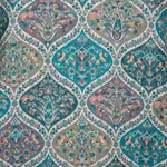 Jamawar jacket, 'Teal Palace' - Teal Jamawar Jacket from India