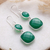 Onyx dangle earrings, 'Dazzling Duo in Green' - Silver Dangle Earrings with Faceted Green Onyx Stones