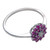 Anillo de cóctel rubí chapado en rodio - Anillo De Cóctel De Rubí De Rodio Floral Hábil De Rodio Artesanal