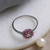Anillo de cóctel rubí chapado en rodio - Anillo De Cóctel De Rubí De Rodio Floral Hábil De Rodio Artesanal