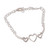 Cubic zirconia pendant bracelet, 'Shimmering Hearts' - Heart-Themed Cubic Zirconia Sterling Silver Pendant Bracelet