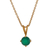 Gold-plated onyx pendant necklace, 'Mystique Green' - Gold-Plated Polished Pendant Necklace with Green Onyx Stone