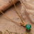 Gold-plated onyx pendant necklace, 'Mystique Green' - Gold-Plated Polished Pendant Necklace with Green Onyx Stone