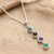 Multi-gemstone pendant necklace, 'Four Miracles' - High-Polished Multi-Gemstone Pendant Necklace from India