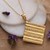 Brass pendant necklace, 'Paths of Prosperity' - High-Polished Diamond-Shaped Brass Pendant Necklace