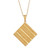 Brass pendant necklace, 'Paths of Prosperity' - High-Polished Diamond-Shaped Brass Pendant Necklace