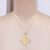 Brass pendant necklace, 'Paths of Prosperity' - High-Polished Diamond-Shaped Brass Pendant Necklace