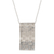 Silver-plated brass pendant necklace, 'Metropolitan Mystery' - Basketweave-Patterned Silver-Plated Brass Pendant Necklace