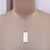 Silver-plated brass pendant necklace, 'Timeless Journey' - Classic Greca-Patterned Silver-Plated Brass Pendant Necklace