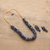 Lapis lazuli jewelry set, 'Royal Vestiges' - Gold-Toned Lapis Lazuli Necklace and Earrings Jewelry Set