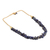 Lapis lazuli jewelry set, 'Royal Vestiges' - Gold-Toned Lapis Lazuli Necklace and Earrings Jewelry Set