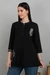 Cotton blouse, 'Peacock Fantasy' - Cotton Blouse with Stitching and Embroidered Peacock Accents