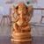 Wood sculpture, 'Auspicious Beginnings' - Hand-Carved Traditional Kadam Wood Ganesha Sculpture