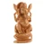 Wood sculpture, 'Auspicious Beginnings' - Hand-Carved Traditional Kadam Wood Ganesha Sculpture