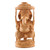 Wood sculpture, 'Sheltered by Grace' - Traditional Hand-Carved Kadam Wood Ganesha Sculpture