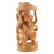 Wood sculpture, 'Sheltered by Grace' - Traditional Hand-Carved Kadam Wood Ganesha Sculpture
