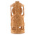 Wood sculpture, 'Sheltered by Grace' - Traditional Hand-Carved Kadam Wood Ganesha Sculpture