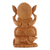 Wood sculpture, 'Ganesha on His Vahana' - Traditional Hand-Carved Kadam Wood Sculpture of Ganesha