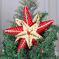 Wool felt tree topper, Jubilant Star