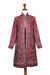 Jamawar jacket, 'Kashmir Beauty' - Classic-Style Mid-Length Lined Jacket