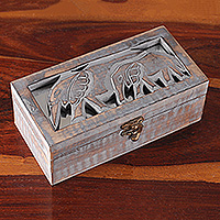 Wood and glass decorative box, Legacy of Love