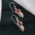 Carnelian dangle earrings, 'Song of Fire' - Carnelian and Composite Turquoise Dangle Earrings from India