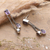 Amethyst dangle earrings, 'Lilac Tale' - Five-Carat Faceted Amethyst Dangle Earrings from India