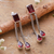 Garnet dangle earrings, 'Scarlet Tale' - Five-Carat Faceted Garnet Dangle Earrings from India