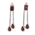 Garnet dangle earrings, 'Scarlet Tale' - Five-Carat Faceted Garnet Dangle Earrings from India