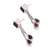 Garnet dangle earrings, 'Scarlet Tale' - Five-Carat Faceted Garnet Dangle Earrings from India