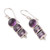 Amethyst dangle earrings, 'Purple Feelings' - Four-Carat Faceted Amethyst Dangle Earrings from India