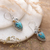 Citrine dangle earrings, 'Summer Success' - Citrine and Composite Turquoise Dangle Earrings from India