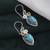 Citrine dangle earrings, 'Summer Success' - Citrine and Composite Turquoise Dangle Earrings from India