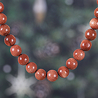 Sunstone beaded necklace, Suns Power