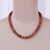 Sunstone beaded necklace, 'Sun's Power' - Natural Sunstone Beaded Necklace Handmade in India