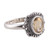 Citrine single stone ring, 'Joyous Memory' - Baroque-Inspired Faceted One-Carat Citrine Single Stone Ring
