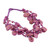 Collar de hilo de pedrería de algodón - Collar De Hilo De Cuentas De Algodón Morado Bohemio Hecho A Mano