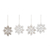 Paper ornaments, 'Enchanted Snowflakes' (set of 4) - Set of 4 Snowflake-Shaped Paper Christmas Ornaments