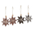 Paper ornaments, 'Glittering Constellation' (set of 4) - Set of 4 Star-Shaped Paper Christmas Ornaments with Glitter