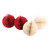 Paper ornaments, 'Merry Disco' (set of 4) - Set of 4 Red and Ivory Glittering Paper Christmas Ornaments