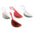 Paper ornaments, 'Merry Disco' (set of 4) - Set of 4 Red and Ivory Glittering Paper Christmas Ornaments