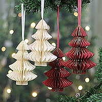 Paper ornaments, Classic Christmas (set of 4)