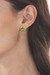 Sterling silver button earrings, 'Olive Enigma' - Abstract-Themed Green Sterling Silver Button Earrings